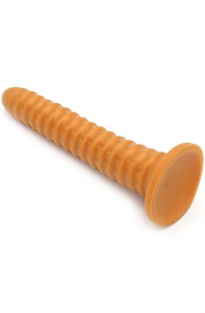 Kjøp Gold Play Ribbed Small 25cm Ø4,5cm - Analdildo | God pris