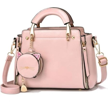 Dame Taske Skuldertaske Piger Skuldertaske Lille PU Læder Håndtag Tasker Messenger Tasker med Sød Møntpung