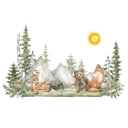 Veggklistremerke for skogdyr tegneseriedyr 3 3