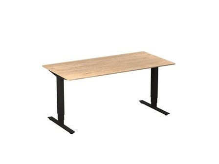 deNord Design Bord höj/sänk Pro 1600x800 ek/svart - Lyreco - Kontorsmöbler och inredning - Bord och hurtsar - Skrivbord - Höj/sänkbar