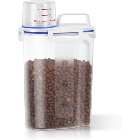 1 kpl Ilmatiiviitä ruoansäilytysastioita mittakupilla ja kaatonokalla, kosteudenkestävä riisille, muroille, jauhoille, kuiville viljoille, 2,5 litran 