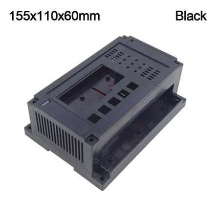 Elektronisk prosjektboks Vanntett deksel Prosjekt SVART Black 155x110x60mm