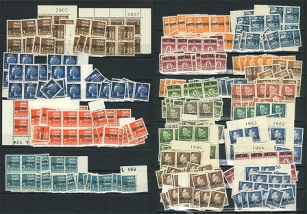 Danmark - Samling af postfærgemærker på 2 indstikskort - Postfrisk