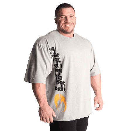 T-shirts Gasp Iron Tee, Greymelange/Sort - Bodyman.dk