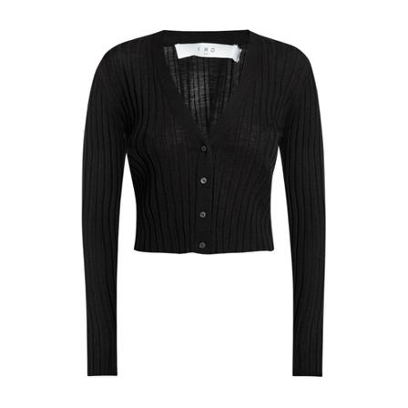 IRO Lyota ribbed cardigan Sort, Dame Cardigans
