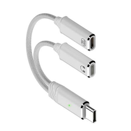2 I 1 Typ C Splitter till Typ C USB C Hörlursljudadapter Laddning