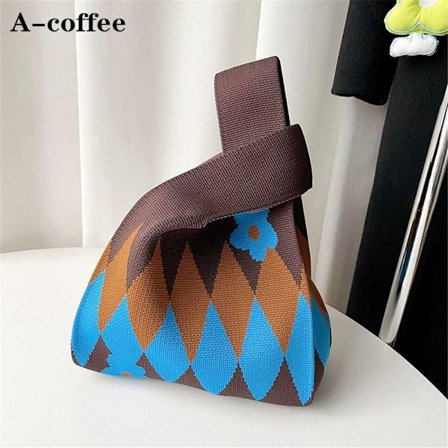 Strik håndtaske håndledstaske KAFFE A A