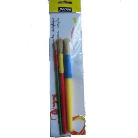 Pébéo 828020 kunstnerisk opvågningspose med 3 runde børster Small + Medium + Large Model