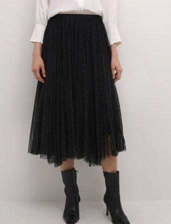 Cream Crirma Skirt - Black - L