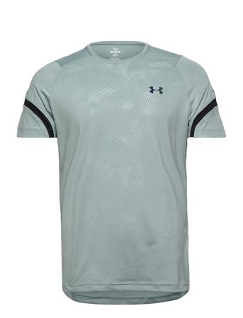 Ua Rush Emboss Ss T-shirt Grøn Under Armour