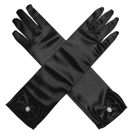 Barn Långa Handskar Full Finger Vantar SVART