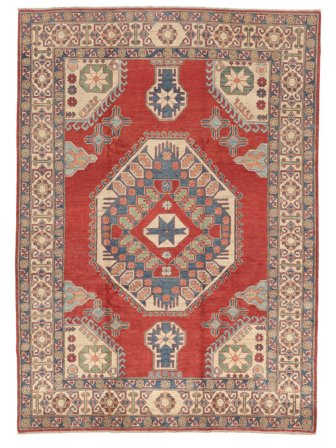 Kazak Fine Rug Oriental Brown/Dark Red (Wool, Afghanistan)