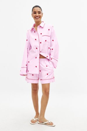 Handpicked x NA-KD Short ample brodé - Ensembles d'été - Rose - EU 32