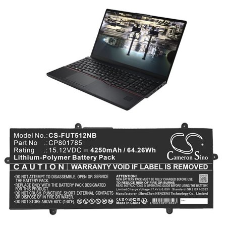 Batteri til notebook, laptop til Fujitsu LifeBook E4512, LifeBook E5512 og andre.