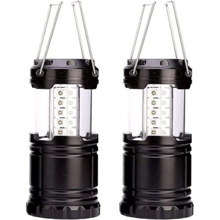 LED-campinglykta, 2-pack LED-campinglampor, batteridrivna
