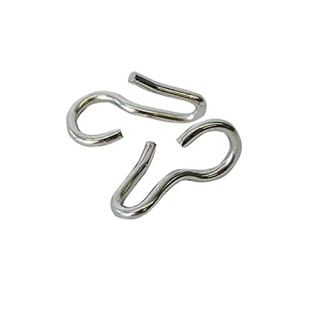 Lorina Curb Chain Hooks (2-pack) One Size Silver