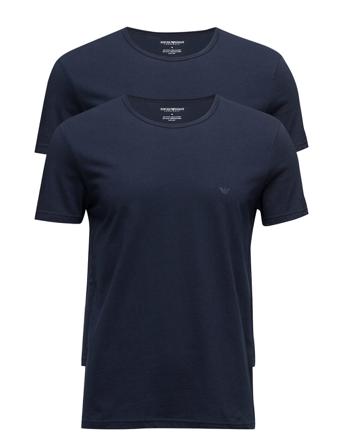 Mens Knit 2Pack Tsh T-shirts Short-sleeved Blå Emporio Armani