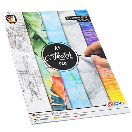 Grafix Carnet de croquis A3, 30 feuilles