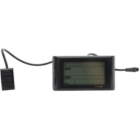 LCD-skärmmätare för elcykel, SW900 med vattentät kontakt, ABS 24V 36V 48V 60V kontrollpanel