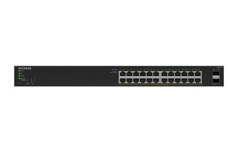 Netgear S350 Series 24-Port Gigabit Ethernet PoE+ Smart Managed Essentials Switch with 2 Dedicated SFP Ports