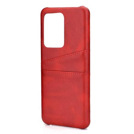 Skal med Kortfack - Samsung Galaxy S20 Röd