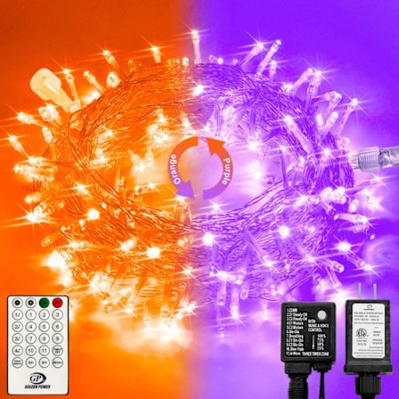 Varmvita julbelysning inomhus, 10 meter 100 LED julgransljusslinga Orange