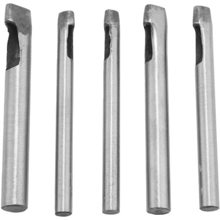 5 stansar med ihåliga hål, oval form, läderstans för läderarbete (4X6 mm, 4X7 mm, 4X8 mm, 4X10 mm, 4X12 mm)