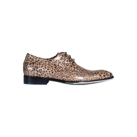 Floris van Bommel, Lace -up shoes made of leather Bruin, Heren, Maat:42 EU,rubber,animal