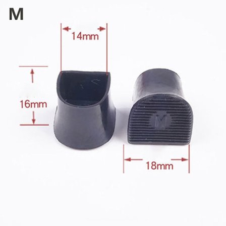 10 par højhælede beskyttere Hælstoppere SORT M