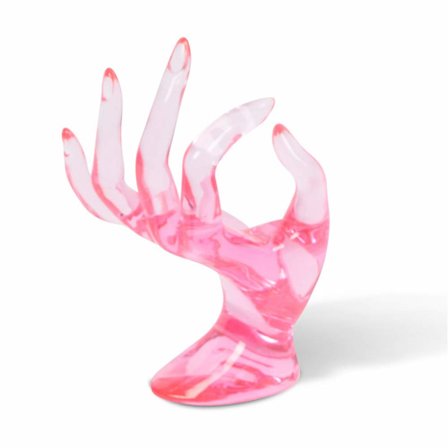 OK Hånd Form Smykke Display Holder Armbånd Ring Ur (PINK)