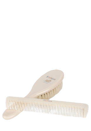 Fanga Fontana Baby Hairbrush Set Accessoarer Unisex Beige ONESIZE