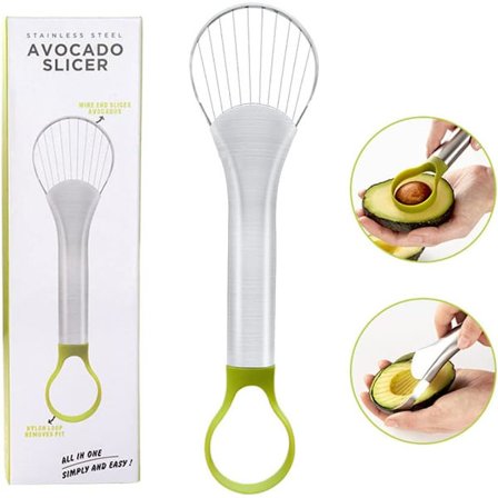 Avocado Slicer 2-i-1 Multifunktionel Rustfrit Stål Skræller Køkkenredskab