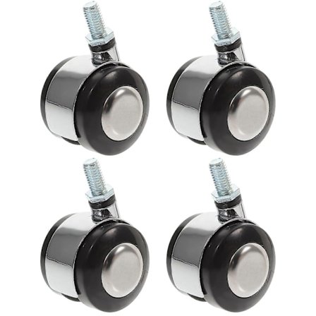 Hjul med gevind og bremsesystem, gevindstang interface til forældre, 4 stk.
