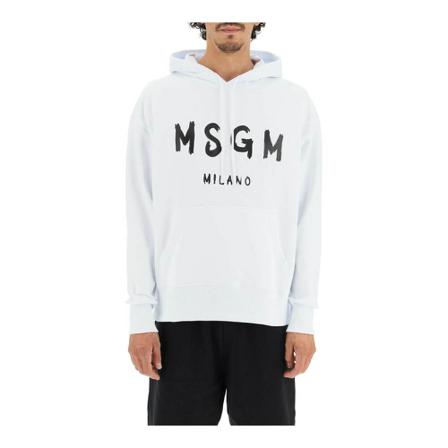 Msgm Strik Hvid, Herre Hættetrøjer
