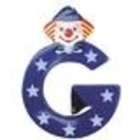 Clown Bokstav i Trä, G