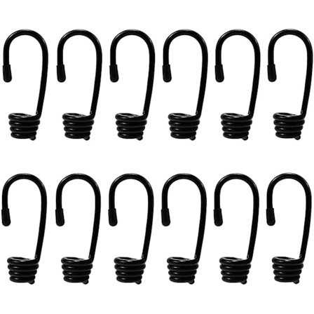 12 stk spiral kroker, strikk krok, sterk plastbelagt stål