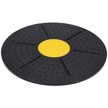 Sort Gul Balance Board 360 Graders Rotation Massage Rund Disk Plader Bræt Gym Talje Twist Øvelse