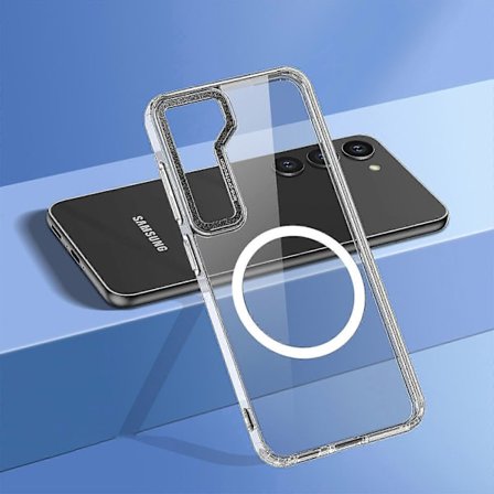 Transparent Hårt Skal Stöd För Magsafe Trådlöst Genomskinligt Skal För Samsung Galaxy S23 Ultra Plus 5g