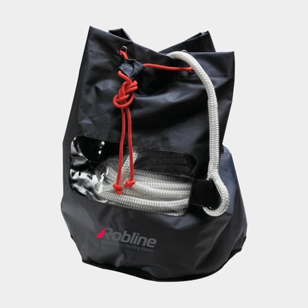 Cabo de ancla lastrado con gaza inoxidable Robline Poseidon, poliéster trenzado de 16, Ø14 mm, 50 metros (lastre 15 metros), con bolsa, blanco