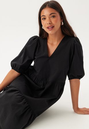 BUBBLEROOM Midi Puff Sleeve Dress Klær
