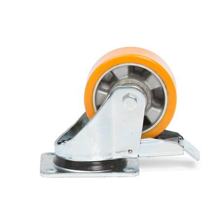 Lenkrolle feststellbar, 125 x 50 mm,TK 450 kg, Polyurethan