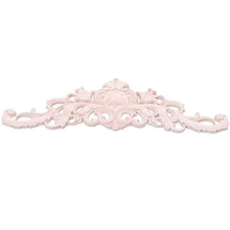 1x Håndskåret hjørneapplikasjon i gummitre eik, møbelskuffedør, hjemmedekor Type: 5 Størrelse: 45*12cm