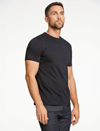 Lindbergh Black Mercerized Cotton Tee S/S - Black - XL