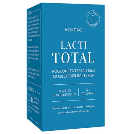 Nordbo Lacti Total 30 kaps., Helse & Madvarer, Ingredienser, Mælkesyrebakterier