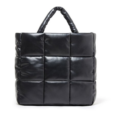 Håndvesker for kvinner Stor puffer tøyveske SVART