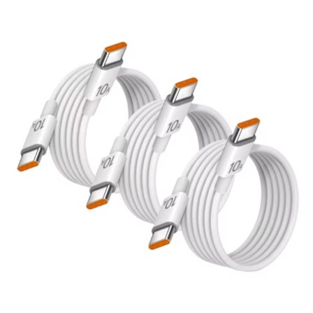 3-delad Universell Snabbladdningskabel För IPhone 15 16 Samsung Huawei Type C Datakabel PD Traveler 120W 10A