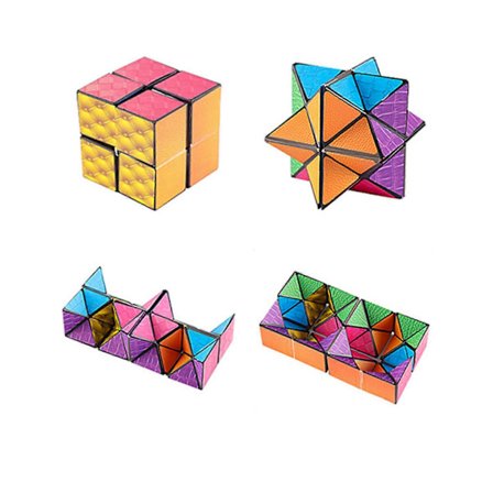Magisk Stjerne-kube, Kombinasjons Infinity Kube Leke Transformerende Geometrisk Puslespill 3D Montering Fidget Stress Angstlindring Magisk Puslespill[