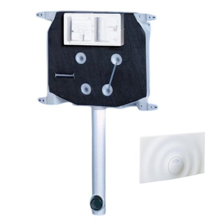Kit Grohe cassetta WC incasso dual flush + placca Surf G bianco