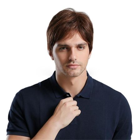 Kort brun peruk för män syntetiskt hår Fancy Halloween Cosplay peruker