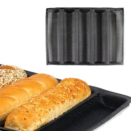 Fransk baguettebrödform 5 flätade silikonhåligheter Lätt att släppa
